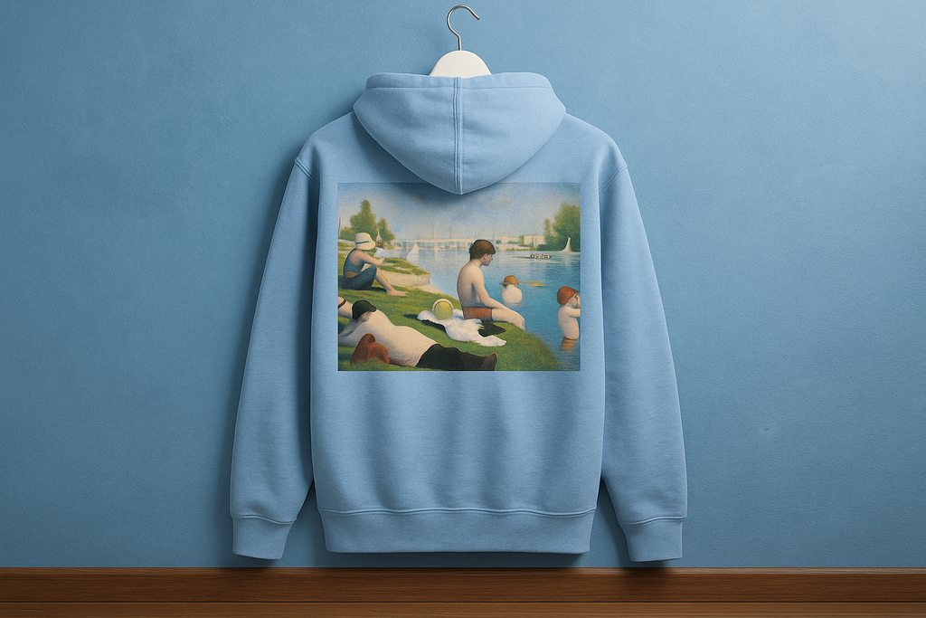 Hoodie Azul Claro Bathers at Asnières by Georges Seurat
