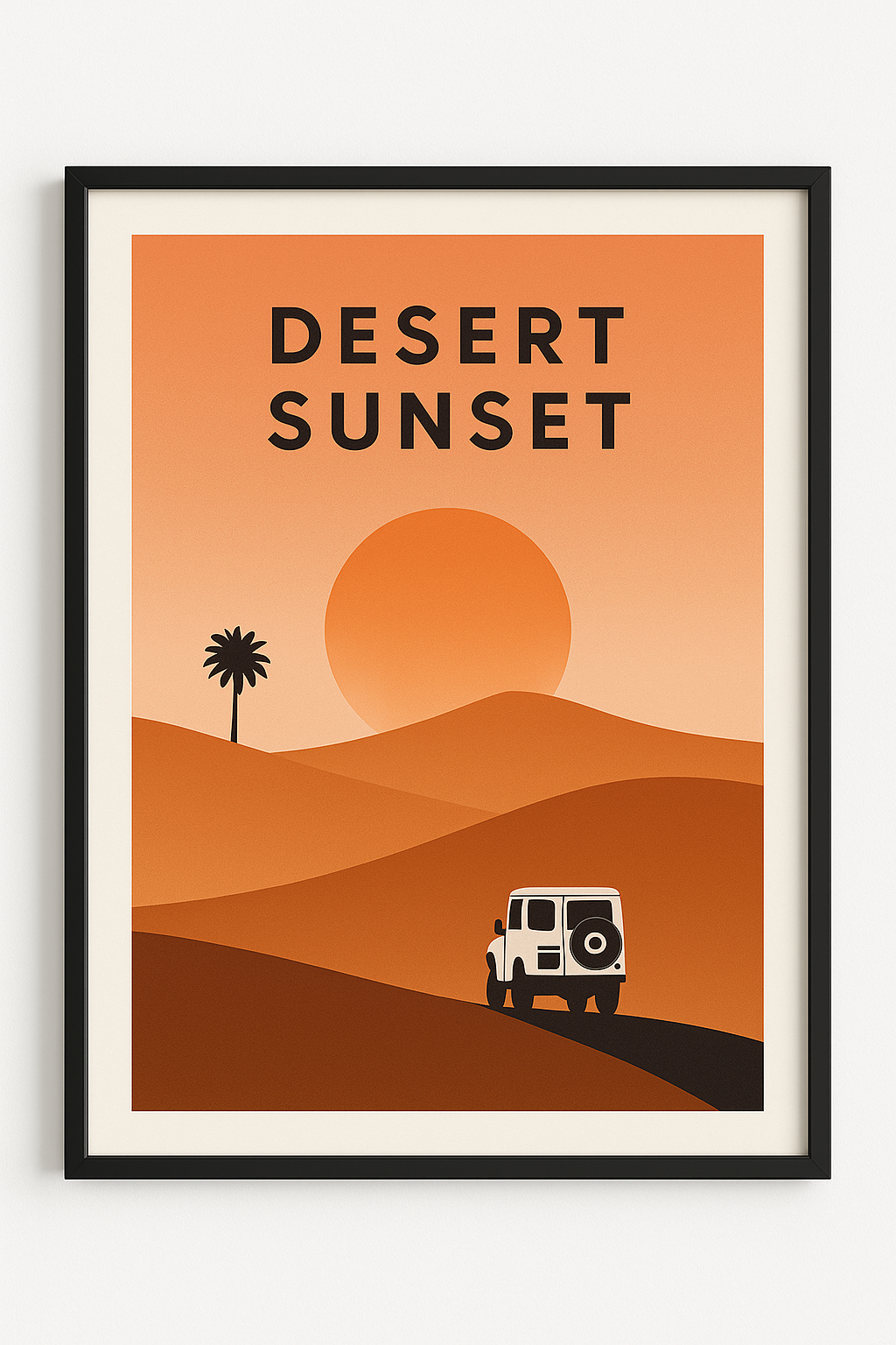 Poster Desert Sunset Minimalist
