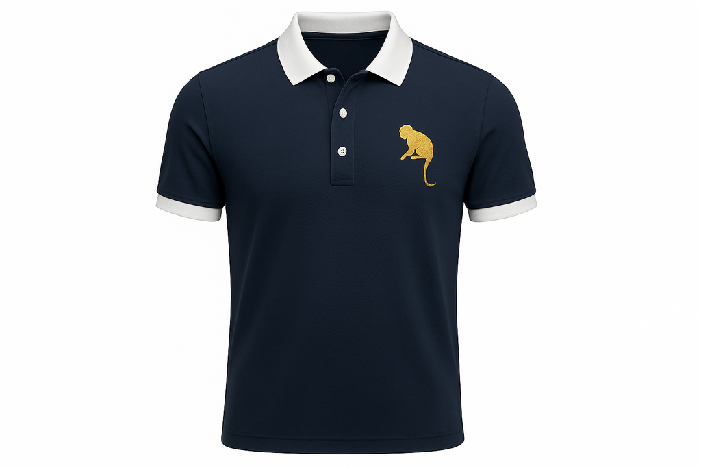 Polo Navy Blue with White Details