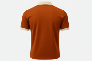 Playera naranja quemado vista posterior