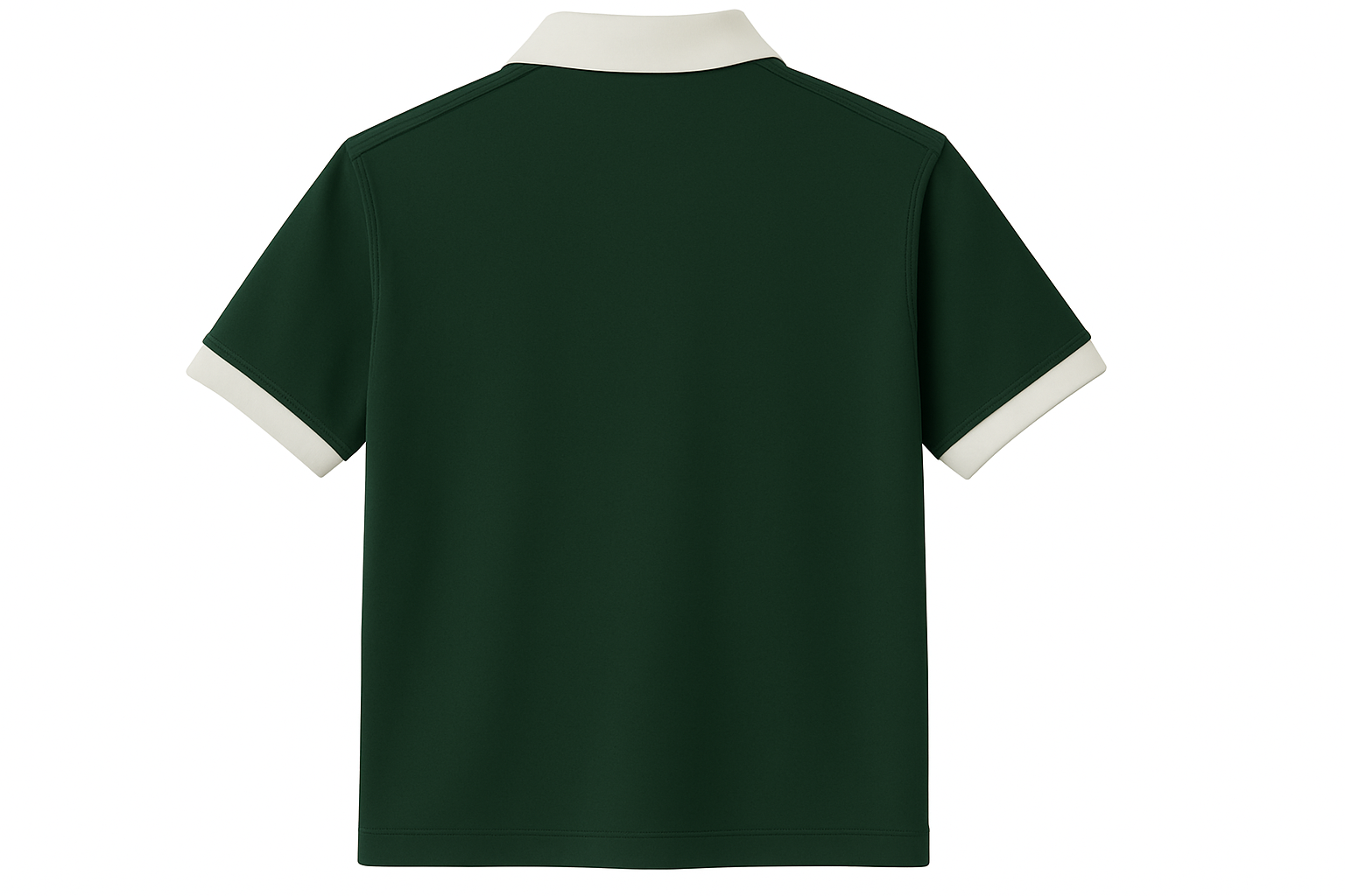Premium Golf Polo - Forest Green with White Details